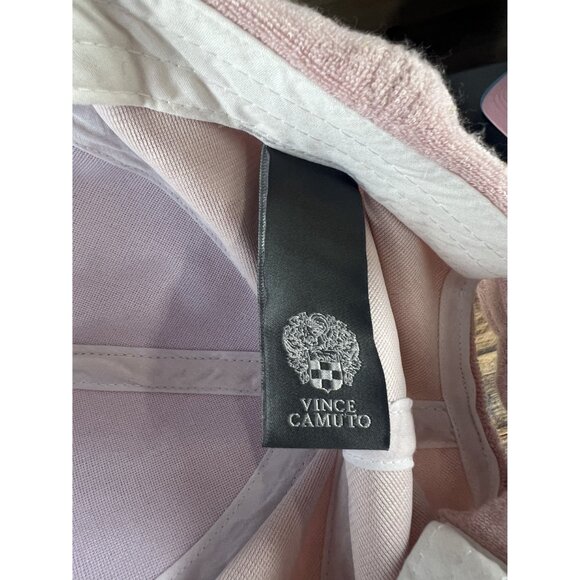 Vince Camuto Womens Hat Ties In Back Terry Cloth Pink One Size - Picture 5 of 6